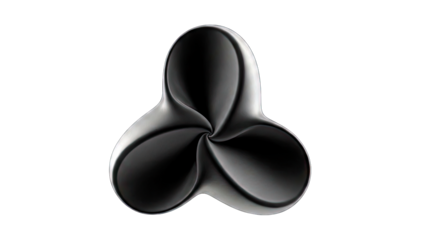 Abstract 3D Shape Isolated on White Background