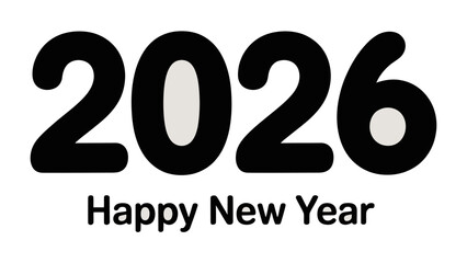 New Year 2026: A visual representation of the upcoming year, a hopeful message of Happy New Year.