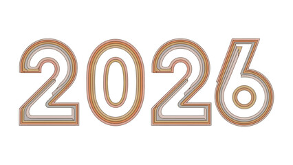 2026 Typography: A stylish and eye-catching graphic featuring the numbers 2026, showcasing the visual allure of a future-focused design.