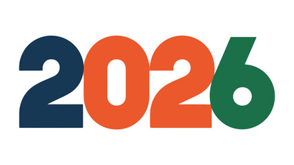 2026: A visual representation of the year 2026 in a modern, vibrant style, perfect for use in various contexts.
