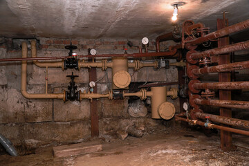 Heating system with heat exchanger, water valves