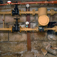 Heating system in the basement