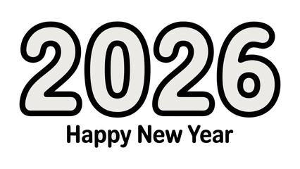 The Dawn of 2026: A minimalist greeting card design expresses a hopeful sentiment for the coming new year. The bold, clean lines convey anticipation, setting the tone for a fresh start.