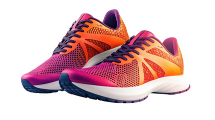Orange and pink gradient running sneakers
