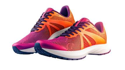 Orange and pink gradient running sneakers
