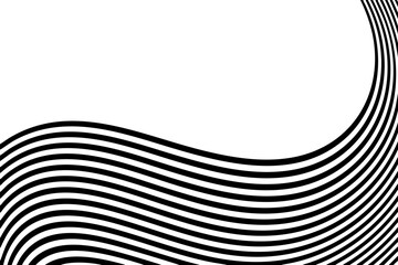 Visual background with abstract black and white lines creating elegance. Eps 10