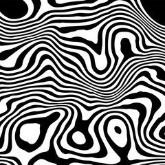 Abstract black and white optical illusion. Eps 10