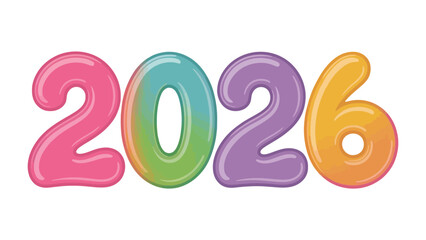 Colorful 2026: A playful and vibrant illustration of the year 2026, featuring each number in a unique, bright color palette, symbolizing new beginnings, optimism, and future-forward thinking.