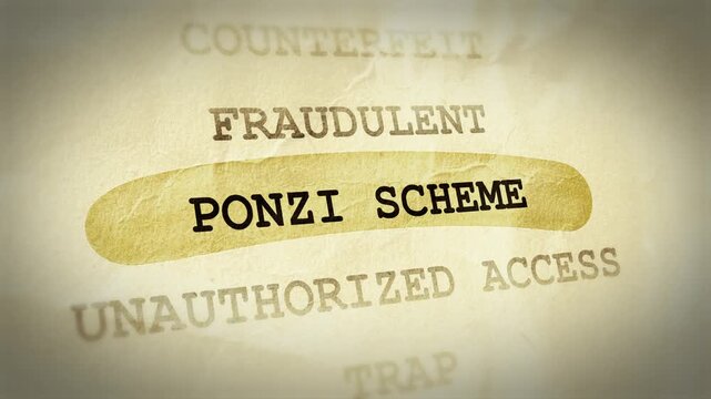 Ponzi Scheme Text Highlight Animation &ndash; Documentary Style Effect