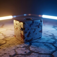 A Neon Whisper of Urban Desolation: Shockbox Melds with Weathered Concrete to Evoke Distressed Elegance and Hidden Trauma