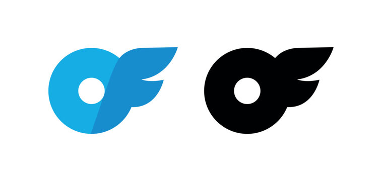 OnlyFans social media app logo, Membership Platform Icon, Winged Ring Logo, Gradient and Solid Variants for App UI, Branding, and Marketing