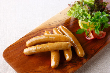 油で炒めた無えんせきウインナー