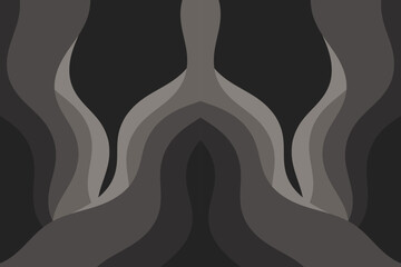 Abstract illustration with dark waves. Waves wallpaper.