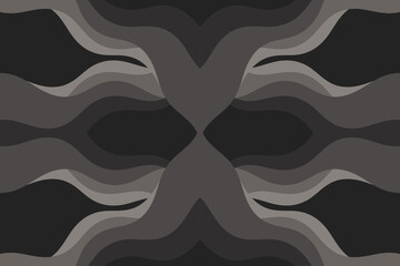 Abstract illustration with dark waves. Waves wallpaper.