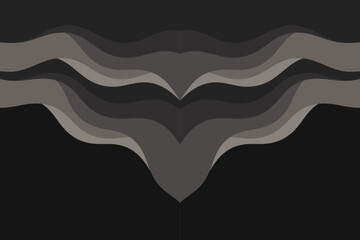 Abstract illustration with dark waves. Waves wallpaper.