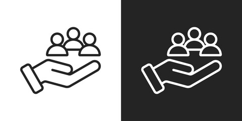 description Icon In Black And White Line Style