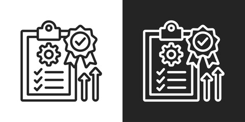 Quality Icon In Black And White Line Style