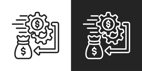 Cost Effective Icon In Black And White Line Style