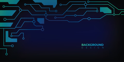 Circuit Corner Dark Blue Background