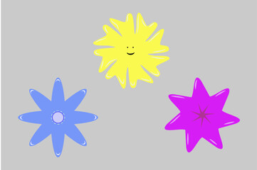 This is a flower illustration, suitable for use in printing illustration designs, books, posters, stories, children's clothing, carpets, stickers, book pages, covers,