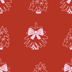 Christmas cute seamless pattern