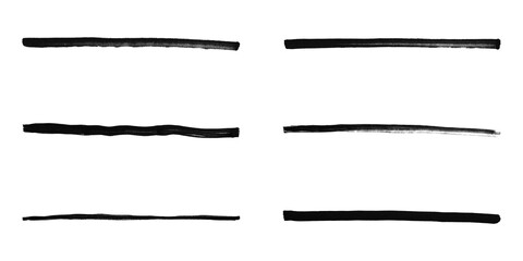Hand-drawn brush strokes 
