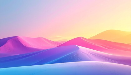 Fototapeta premium Vibrant Fluid Gradient Waves in Soft Pastel Colors