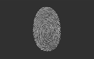 Fingerprint on Black Background, Detailed Thumbprint Texture, Grunge Identity Symbol Overlay for Posters, Flyers, Banners, and Digital Artwork.