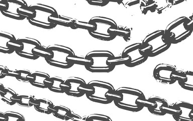 Black Chrome Chain Pattern Overlay, Seamless Vector Background, Abstract Chain Texture for Graphic Design, Banners, and Digital Artwork