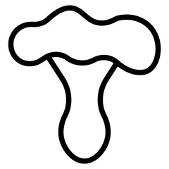 Mushrooms icon. Mushroom stem and cap, thin line design. The body of the fungus, linear symbols collection. isolated vector illustration.