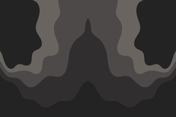 Abstract illustration with dark waves. Waves wallpaper.