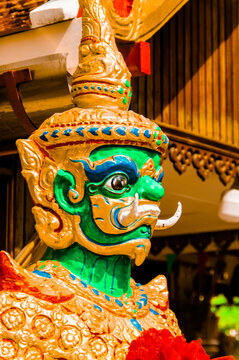 giant buddha statue,Thao Wessuwan, revered by many as the god of fortune.