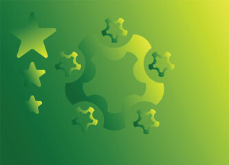 Green shape gradient design  