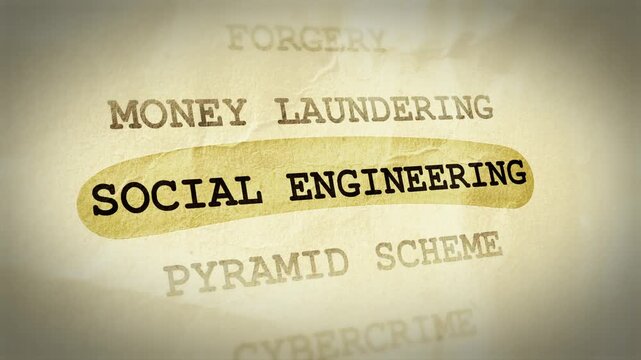 Social Engineering Text Highlight Animation &ndash; Documentary Style Effect