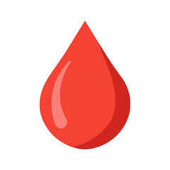 Fototapeta premium A drop of blood, a symbol of medicine, blood donation, and diabetes. Vector illustration on a white background, EPS.