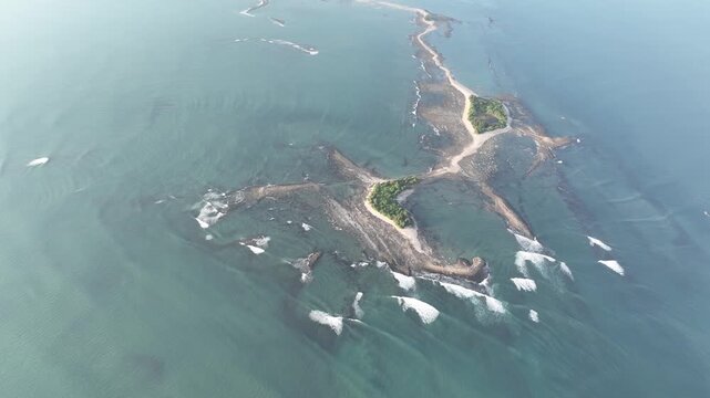 Aerial View of Small Coral Islets Near Saint Martin, Teknaf, Cox&rsquo;s Bazar, Bangladesh