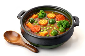 vegetables in a pan
