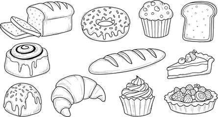 retro coffee and bakery shop logo set vector design.