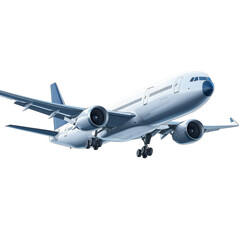 Obraz premium Underneath view of airplane flying above 