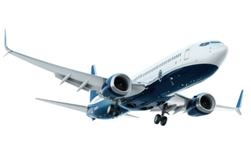 Airplane ascending in flight low angle view
