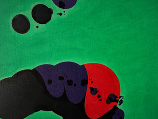 colors painted on a wall