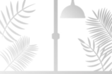 Minimal grayscale lamp and palm leaves illustration. Perfect for calm interiors, tropical themes, modern decor, and minimalist design projects. Ideal for posters, prints, and branding.