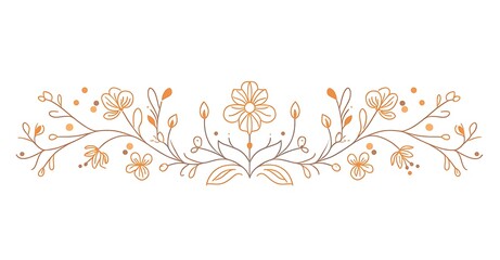 Elegant Line Art Decorative Floral Dividers