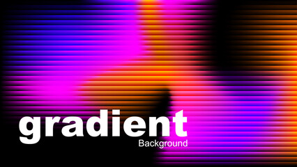 Abstract Horizontal Striped Gradient Background with Vivid Pink, Purple, and Orange, Vector Illustration