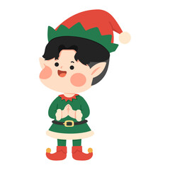 Cartoon Christmas Elf boy Illustration