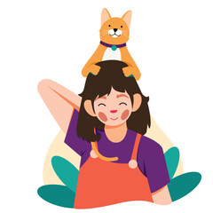 animal, dog, pet, kitten, vector