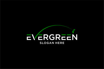 Evergreen Company Logo with Slogan Placeholder.