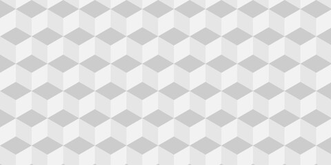 Abstract white and gray geometric style minimal blank cubic. Geometric pattern illustration mosaic, square and triangle wallpaper. seamless triangles shape mosaic backdrop art texture vector grid.
