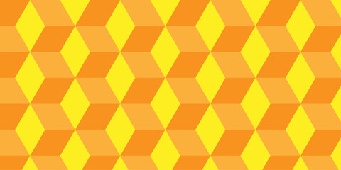 Abstract orange geometric style minimal blank cubic. Geometric pattern illustration mosaic, square and triangle wallpaper. seamless triangles shape mosaic backdrop art texture vector grid.