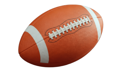 American Football Isolated on White Background